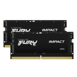 Kingston Fury Impact 64GB Kit (2 x 32GB), DDR5, 5600MHz (PC5-44800), CL40, 1.1V, Intel XMP 3.0, SODIMM Memory Kingston Fury Impact 64GB Kit (2 x 32GB), DDR5, 5600MHz (PC5-44800), CL40, 1.1V, Intel XMP 3.0, SODIMM Memory
